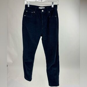 Aritzia Navy Corduroy Pants
